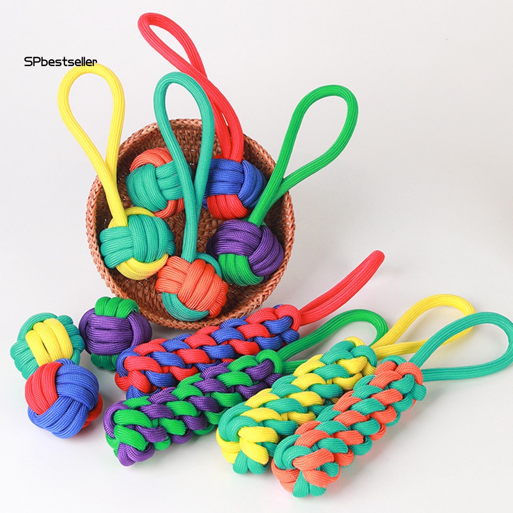 Đồ Chơi Nhai Mềm Mại Siêu Nhẹ Thiết Kế Thắt Nút Nhiều Màu Sắc Vui Nhộn Cho Thú Cưng