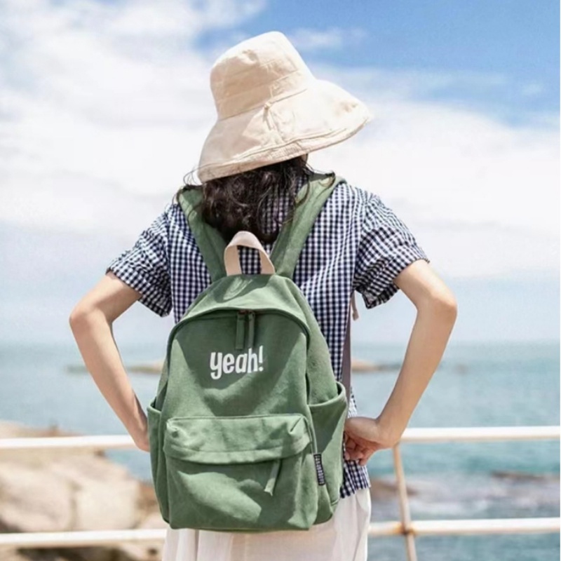 Ba Lô Đi Học Màu Sắc Đơn Giản Sức Chứa Lớn Thời Trang Theo Phong Cách Hàn Quốc Cho
