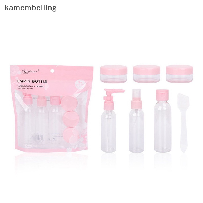 Kamembelling Set 7 Chai Rỗng Chiết Mỹ Phẩm Mang Đi Du Lịch Tiện Lợi