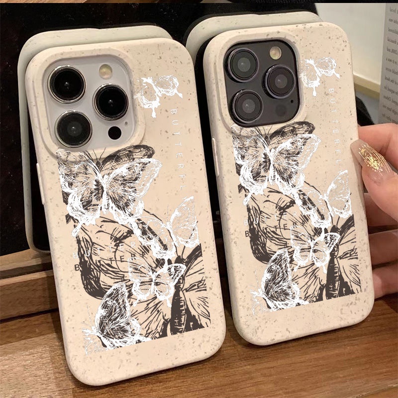 Ốp Điện Thoại Mềm Chống Sốc In Họa Tiết Graffiti 7In Đơn Giản 13iPhone128p11 14pro Cho iPhone