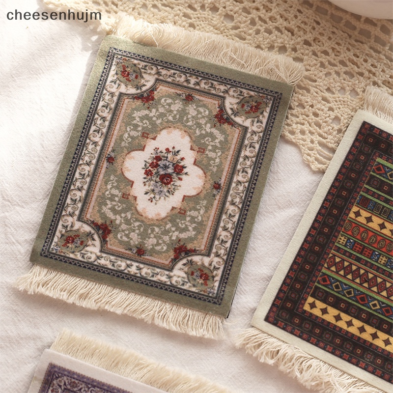 1 Tấm Lót Tách Trà Bằng Vải Cách Nhiệt Thấm Hút Tốt Phối Tua Rua Phong Cách Cổ Điển