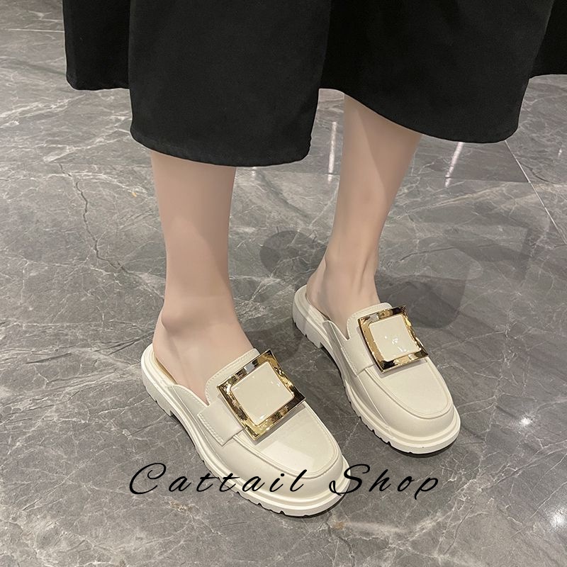 Cattail  dép nữ dép cross dép bánh mì nữ dép bánh mì nữ Chống Trượt 071316  Chic Thời trang Phong cách Hàn Quốc B28G0YR 36Z230909