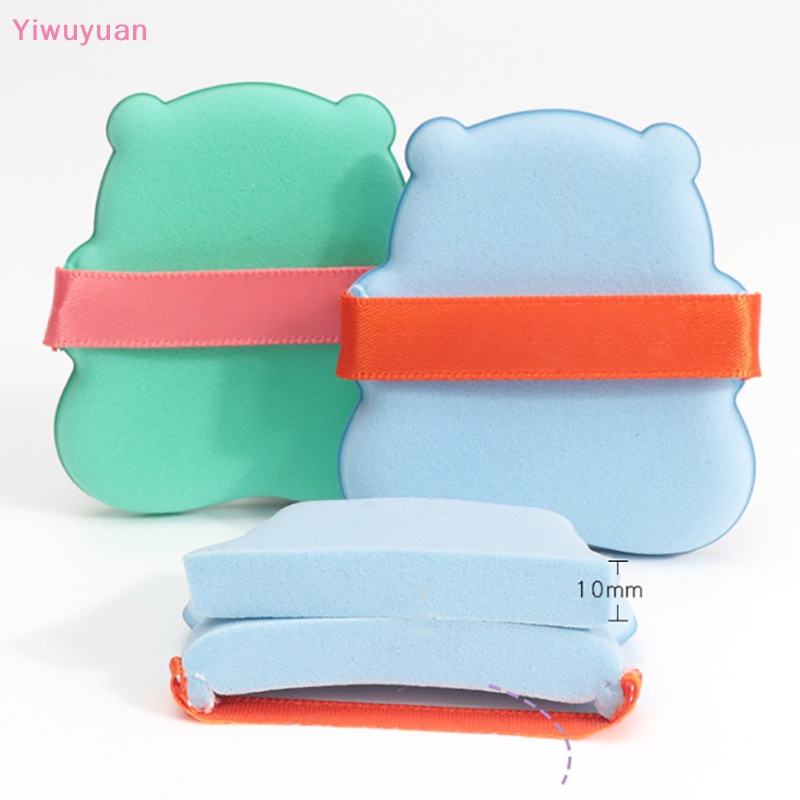 < Yiwuyuan > Bông Mút Trang Điểm Bằng Cotton Mềm Mại Cách Ly Da Hai Mặt Hình Gấu Cho Nữ