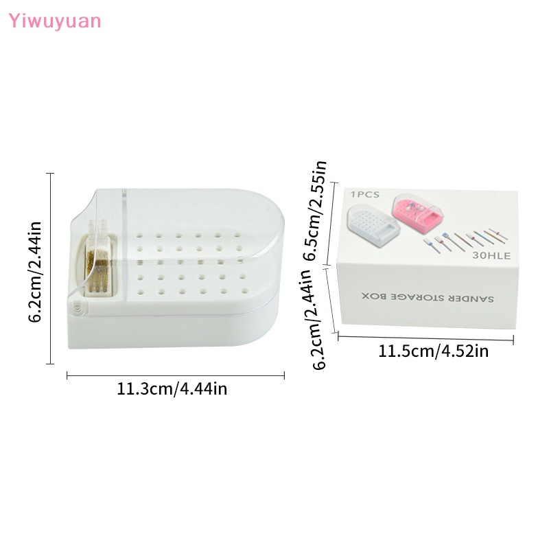 Giá Đỡ Mũi Khoan / Đầu Mài Móng Tay 2 Trong 1 30 Lỗ Chống Bụi Sắp Xếp Gọn Gàng Mới