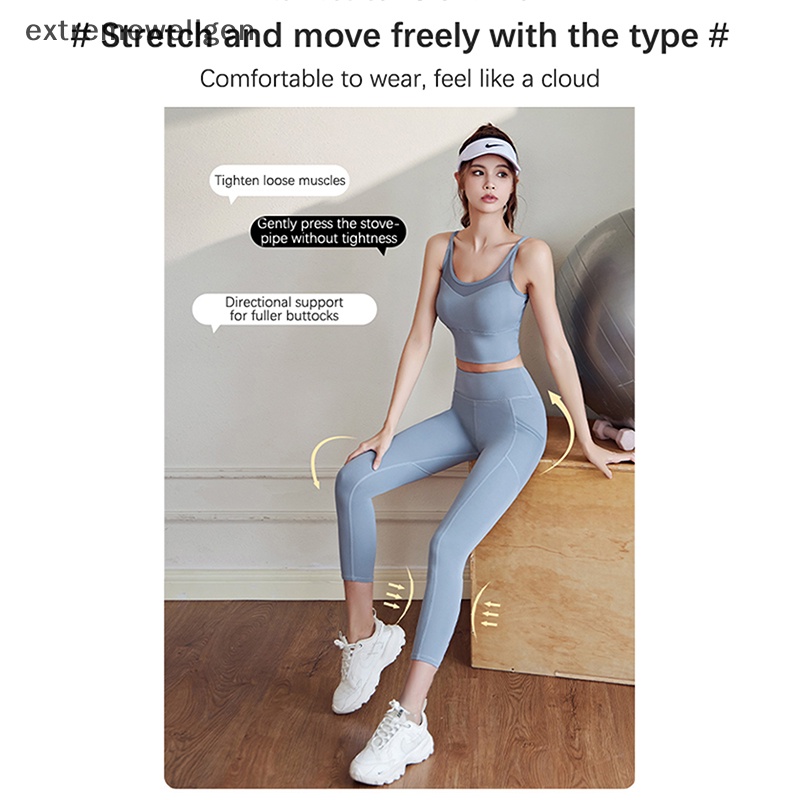 [Cực Tốt] Bộ Đồ Thể Thao Legging Mềm Và Co Giãn Lưng Cao Mặc Ngoài Trời Cho Nữ LLF