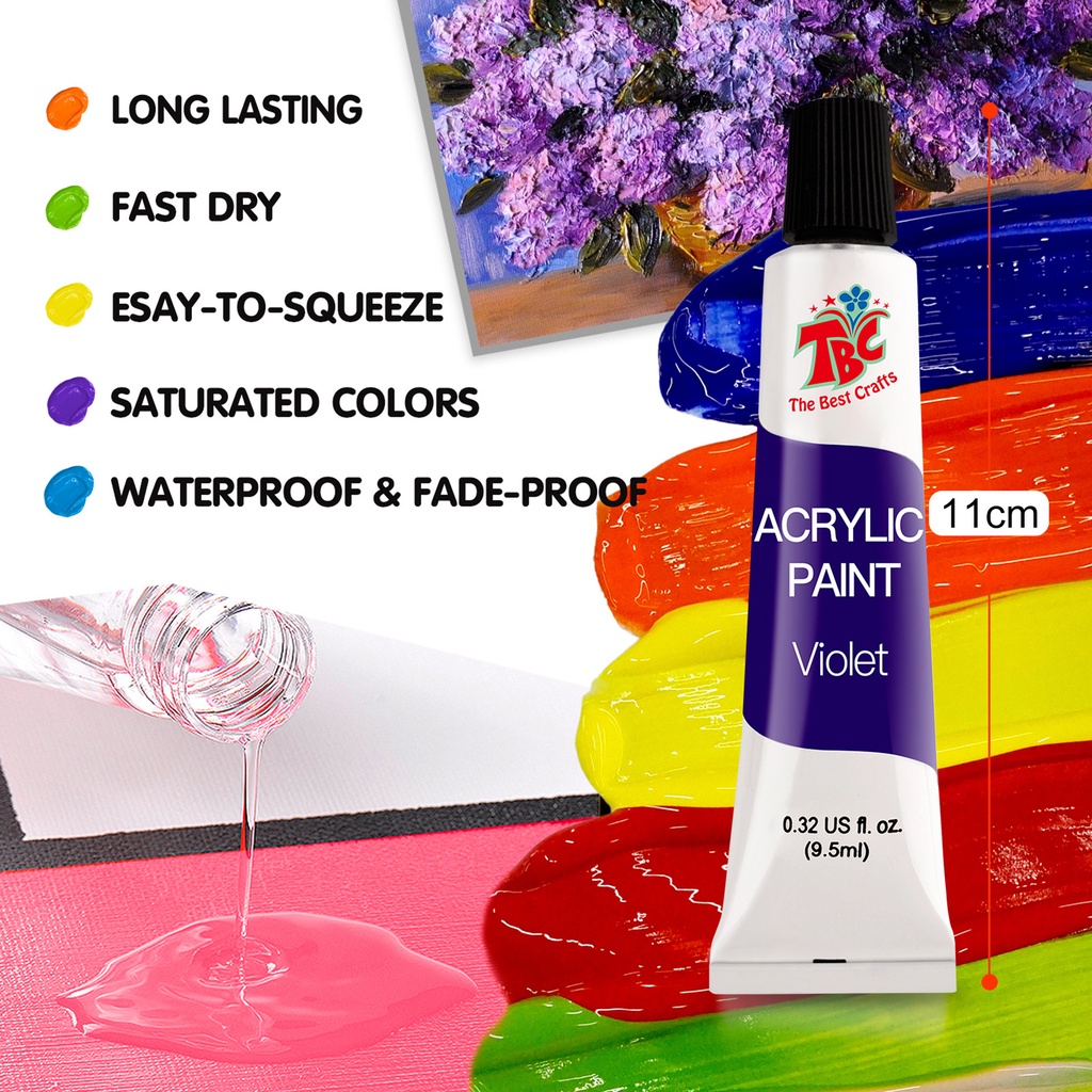 1 Bộ Bút Lông Vẽ Tranh Acrylic Nhanh Khô Chống Thấm Nước Dành Cho Trẻ Em