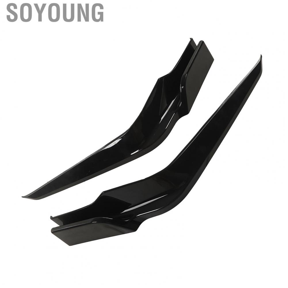 Soyoung Front Bumper Diffuser Prevent Scratch Lightweight  Collision Spoiler Glossy Black Easy Installation for Cars