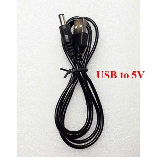 Cáp Chuyển USB ra 5V cổng tròn - Jack DC 5.5*2.1mm