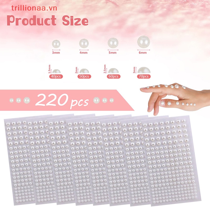 Miếng Dán Trang Trí Tóc Ngọc Trai Tự Dính Tiện Dụng