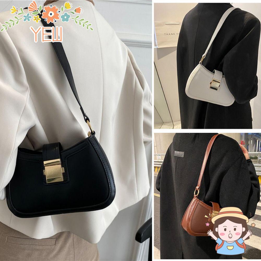 Túi Xách Da PU Màu Trơn Phong Cách Vintage Hợp Thời Trang Cho Nữ