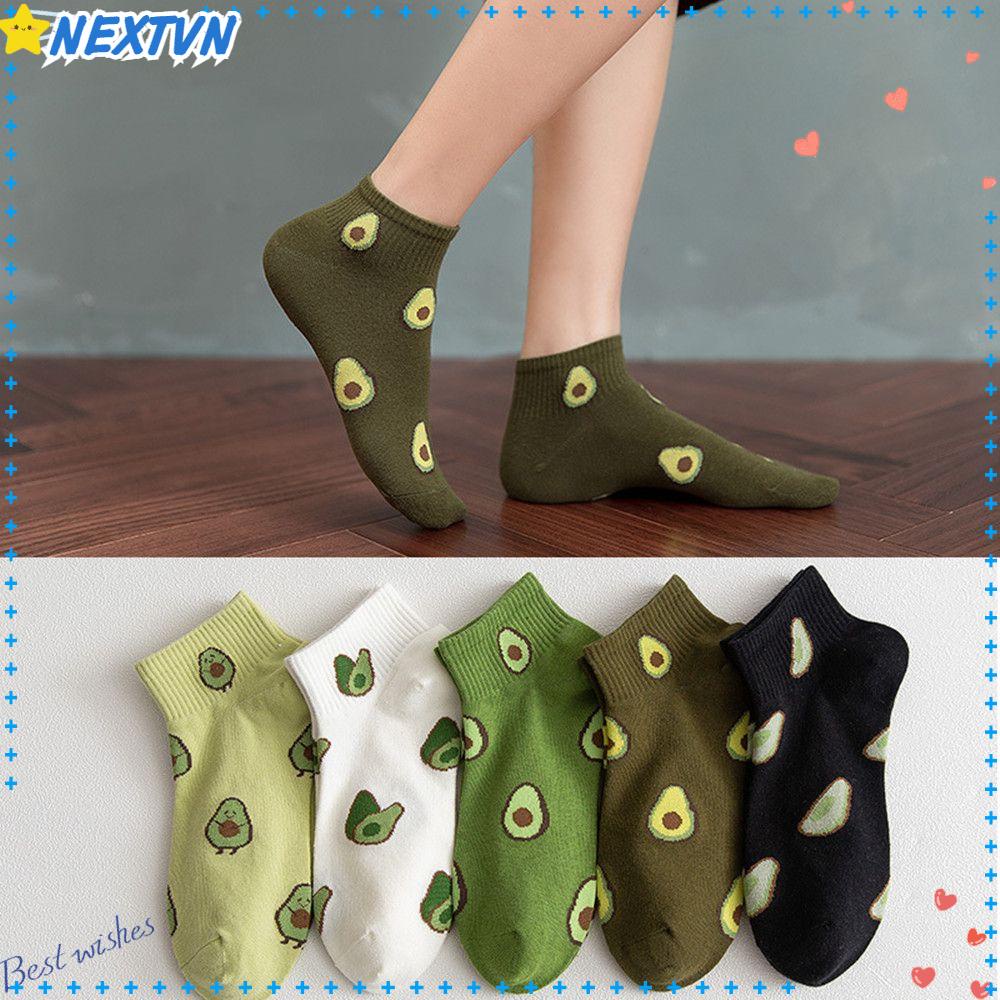 1 Đôi Vớ Cổ Thấp Chất Liệu Cotton Co Giãn Thời Trang Xuân Thu