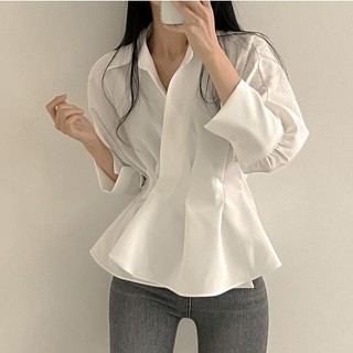 Áo Sơ Mi Nữ Dài Tay Cổ Bẻ Thời Trang Hàn