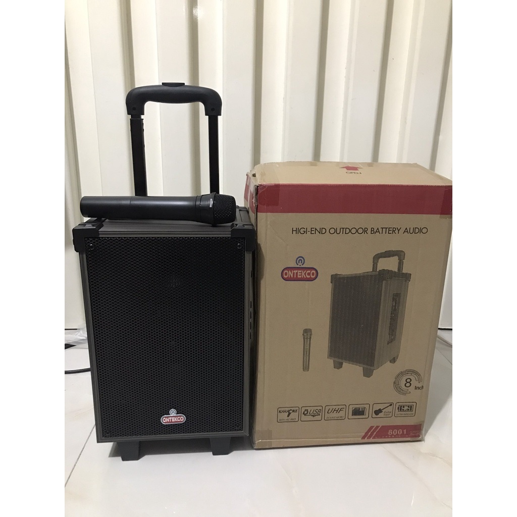 Loa Kéo karaoke Bluetooth ONTEKCO 8001 và ONTEKCO 8002 hát karaoke Siêu Hay KÈM MIC