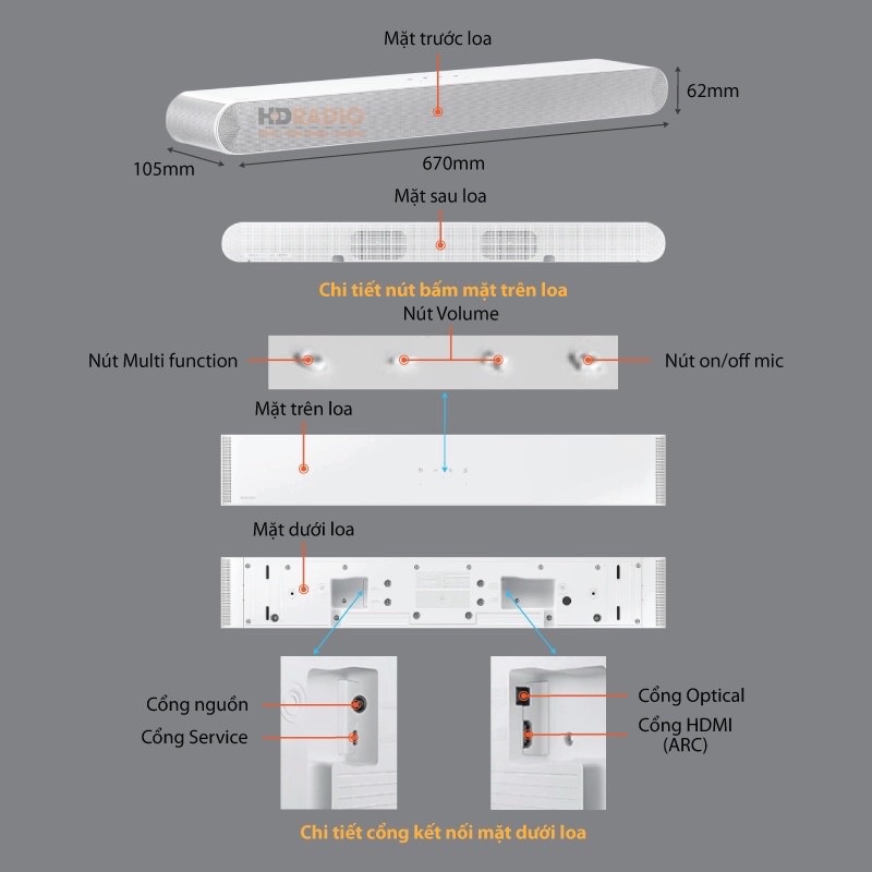 Loa Thanh SAMSUNG Soundbar HW- S61B 5.1 200W 2022 Hàng Chính Hãng Bảo Hành 12 Tháng