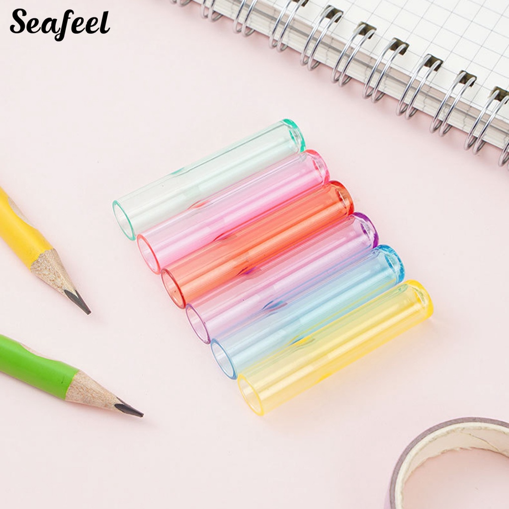 Set 30 Vỏ Nhựa Trong Suốt Bảo Vệ Bút Chì Cho Trẻ Em