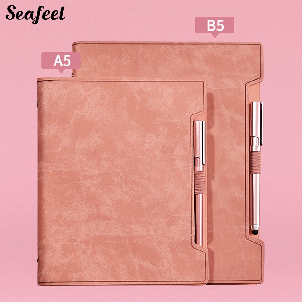 1 Bộ Sổ Tay Giả Da Kèm Vỏ Bút Mở Rộng Tiện Dụng