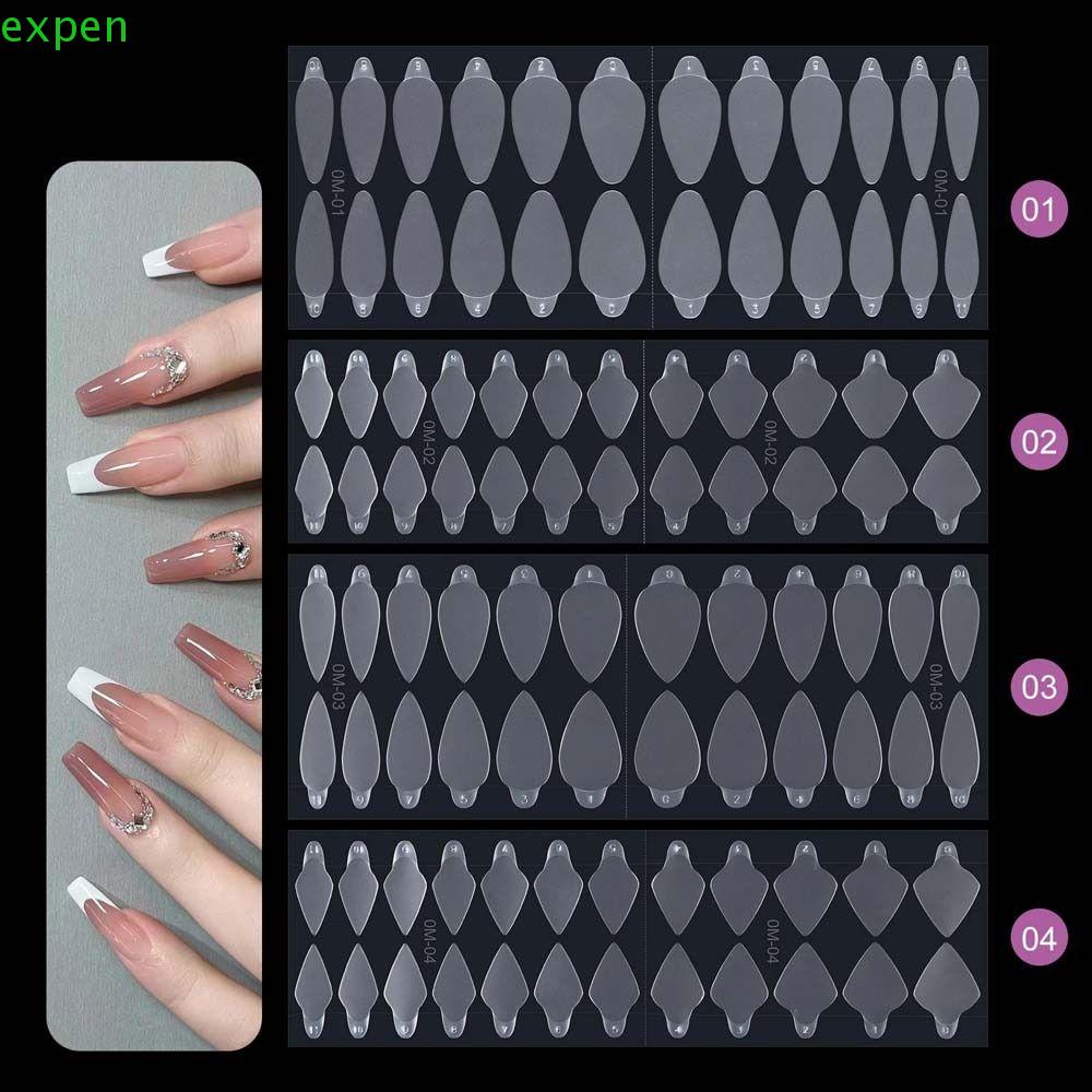 Khuôn Dán Móng Tay Giả Tự Dính Bằng Poly Phong Cách Pháp Dành Cho Nữ