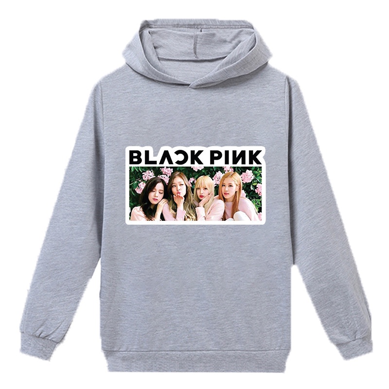 Áo Hoodie Thể Thao Tay Dài In Hình Hoạt Hình BLACKPINK Dành Cho Trẻ Em