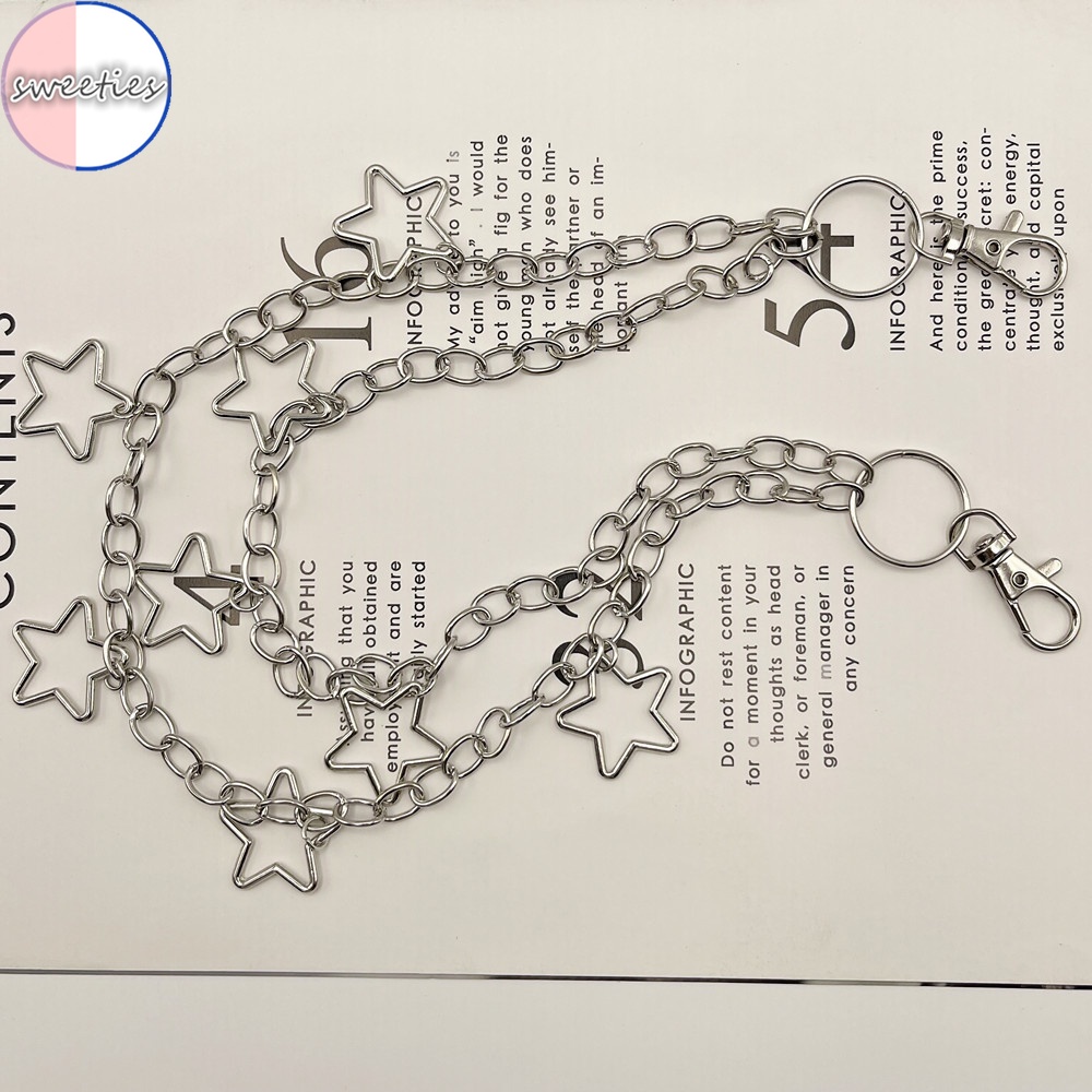 Dây Xích Nhiều Lớp Gắn Thắt Lưng Quần Jean Phong Cách Punk Hip hop Cho Nữ Y2K