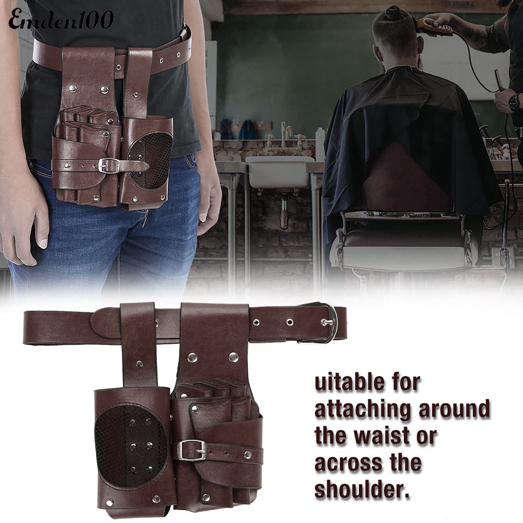 Túi Giả Da Đựng Dụng Cụ Làm Tóc Đeo Hông Tiện Lợi