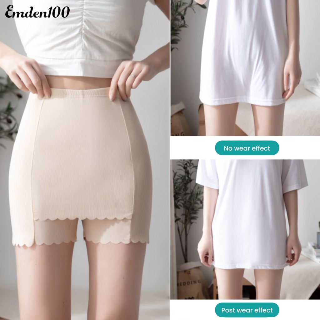 Quần Short Lưng Cao Phối Ren Màu Sắc Thời Trang Cho Nữ