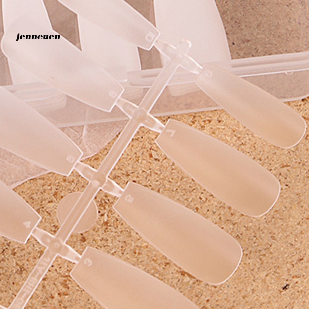 Bộ 100 Móng Tay Giả Che Phủ Toàn Diện Trong Suốt Siêu Nhẹ