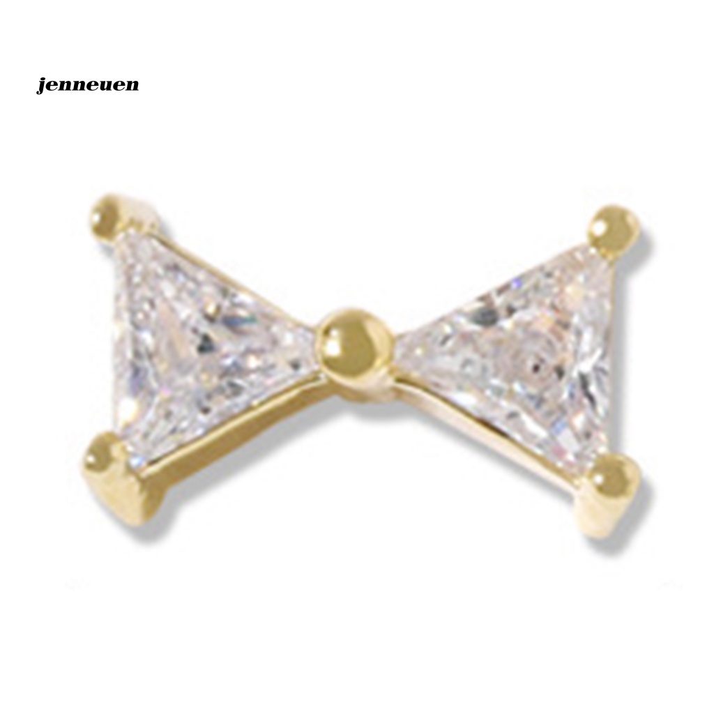 Phụ Kiện Trang Trí Móng Tay Hình Nơ 3D Lấp Lánh Thân Thiện Với Môi Trường