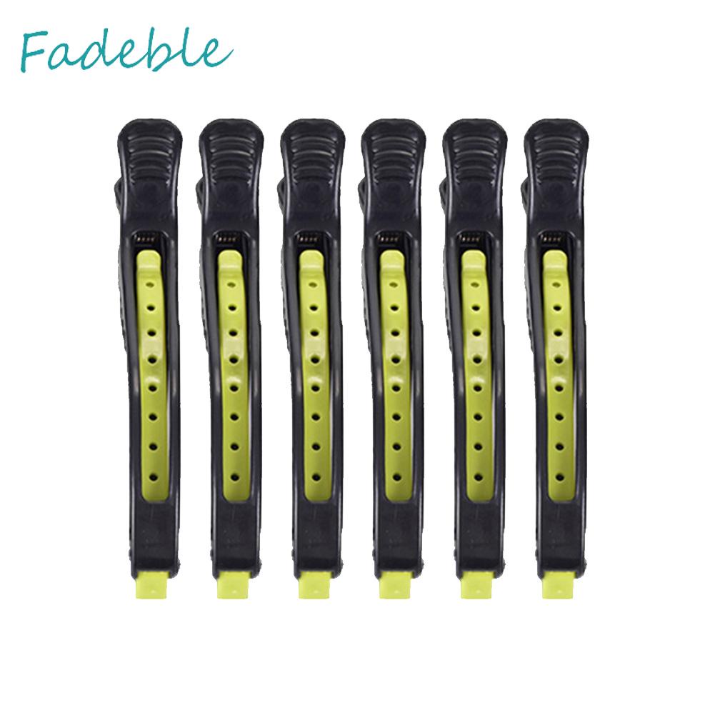 Set 6 Kẹp Nhựa Cố Định Tóc Hai Cổng Thiết Kế Nhỏ Gọn