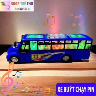 Đồ Chơi Xe Buýt Chạy Pin Có Đèn Và Nhạc - Xe Du Lịch Chạy Pin Size To - Đồ Chơi Cho Bé