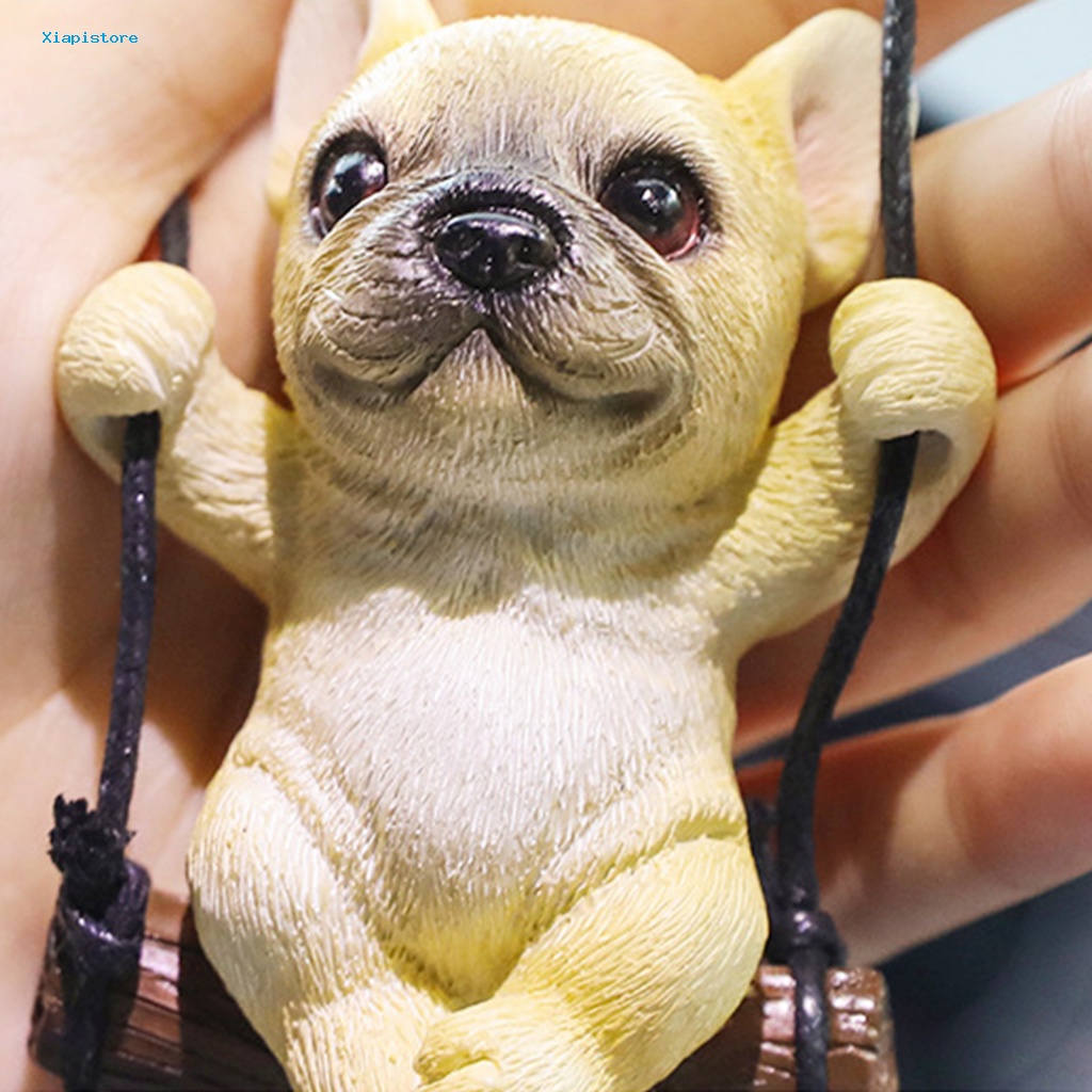 [Xiapistore] Mặt Dây Chuyền Hình Cún Con Không Phai Độ Bền Cao Trang Trí Nội Thất Xe Hơi
