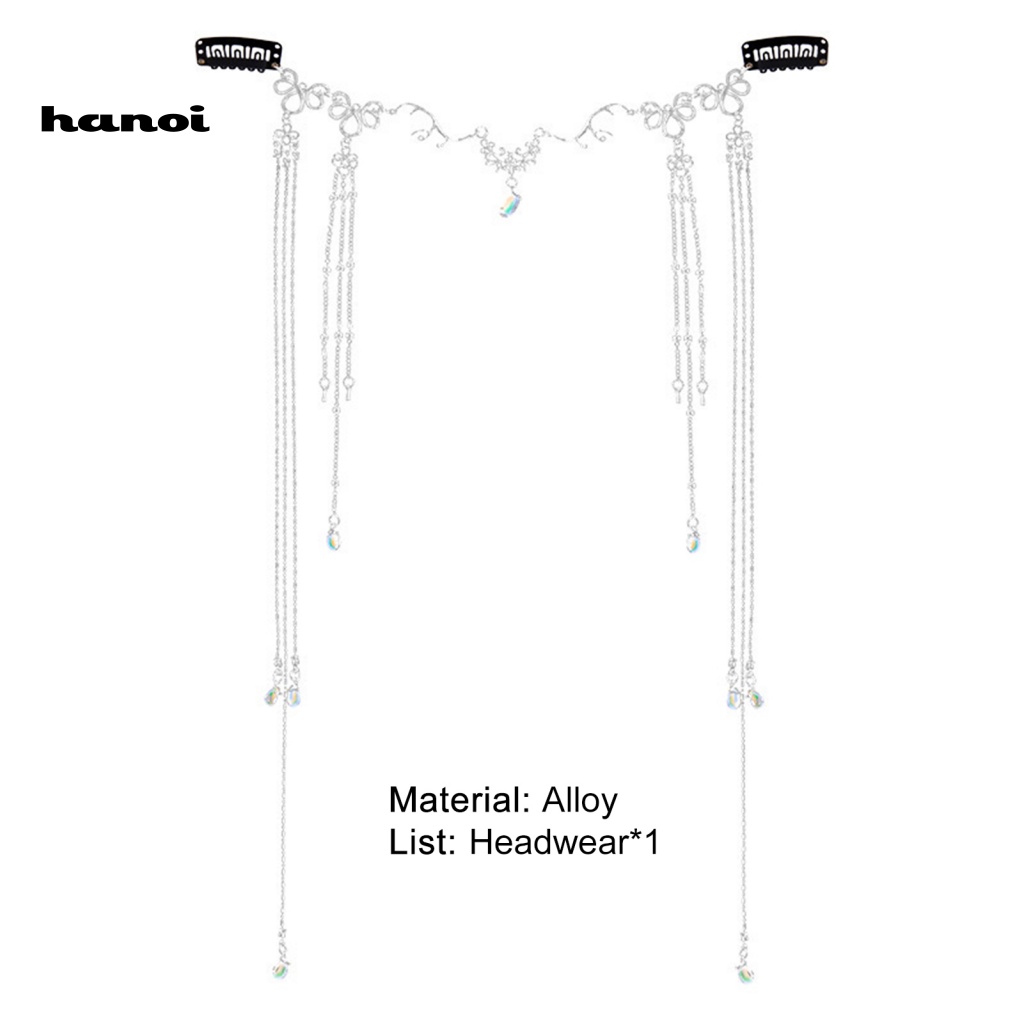 Chuỗi Dây Đeo Trán Đính Đá Tua Rua Phong Cách Cổ Điển Thanh Lịch Dành Cho Nữ