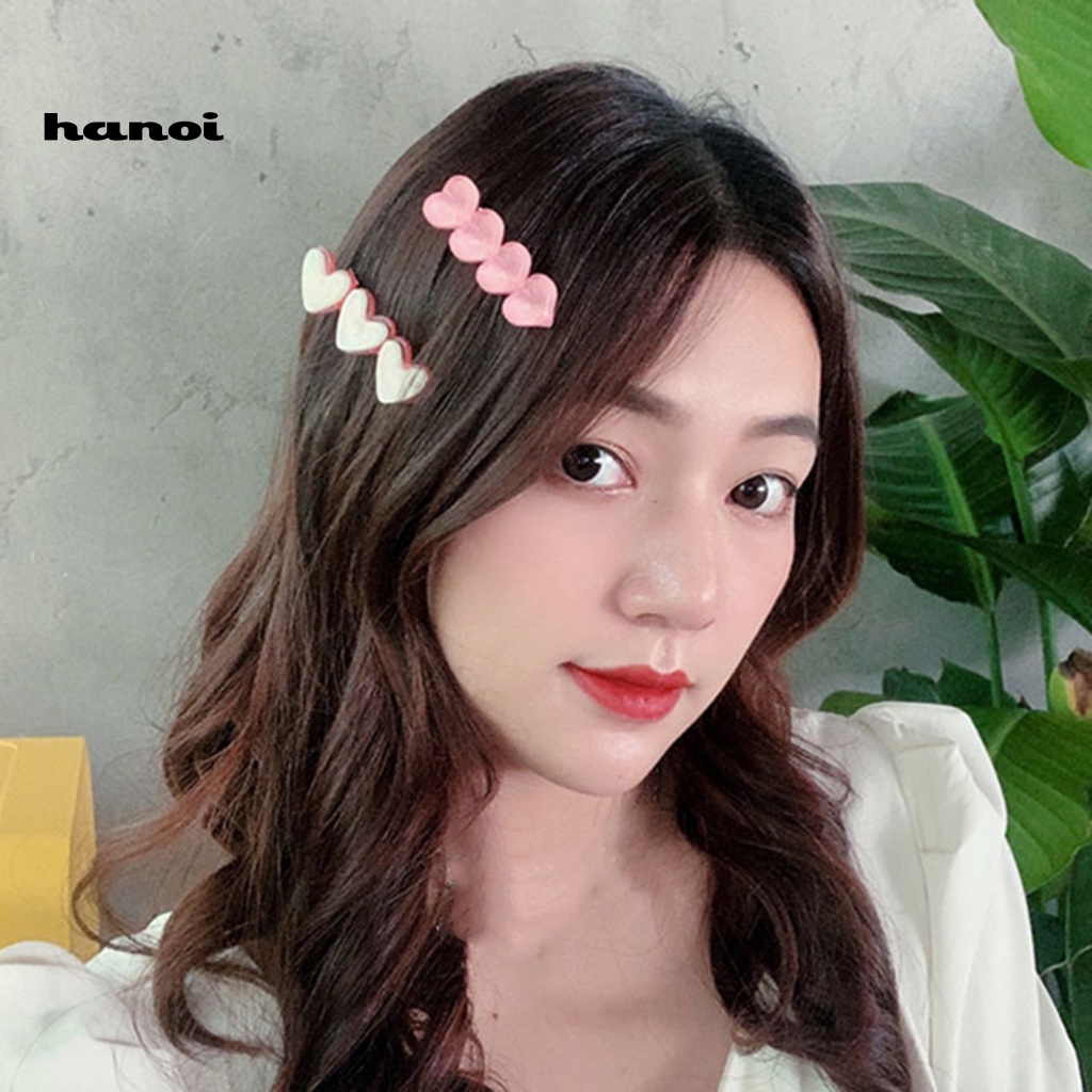 Set 2 Kẹp Tóc Hình Trái Tim Xinh Xắn Cho Nữ