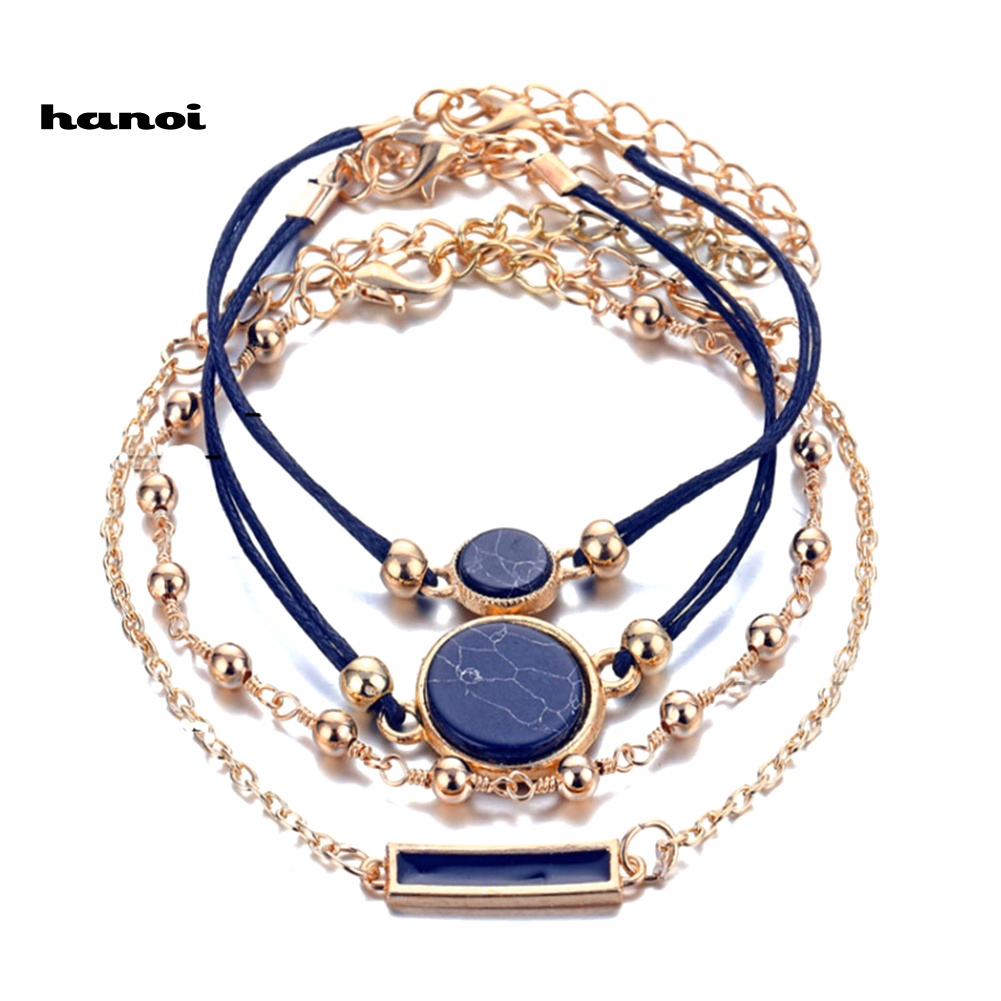 Set 4 Vòng Đeo Tay Phong Cách Bohemian Xinh Xắn Dành Cho Nữ