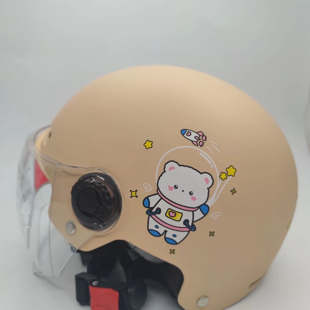 Mũ Bảo Hiểm Chạy Điện Họa Tiết Hoạt Hình Dễ Thương Cho Bé