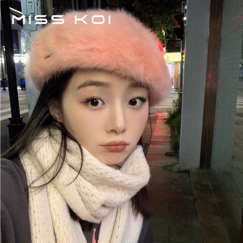 Misskoi  Mũ Nồi Lông Thỏ Phong Cách Nhật Bản Ngọt Ngào Thời Trang Thu Đông Dành Cho Nữ