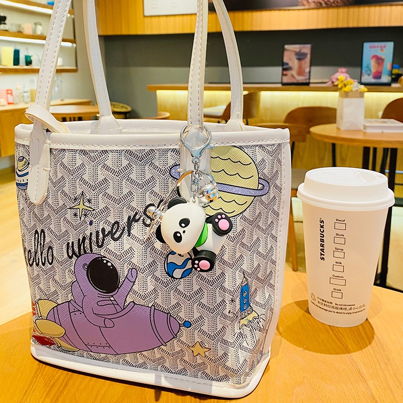 Móc Khóa Xe Hơi Hình Gấu Trúc Hoạt Hình Sáng Tạo