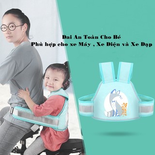 Đai An Toàn Xe Máy, Xe Điện Có Phản Quang Cho Bé DD155