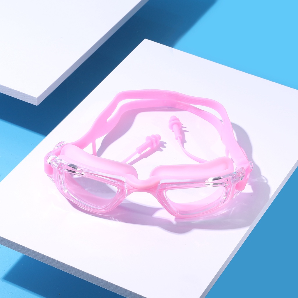 Kính Bơi Người Lớn Silicone Trong Suốt Chống Sương Mù Chống Thấm Nước Dành Cho Nam Và Nữ HZGFE0049
