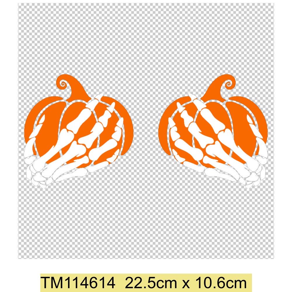 Halloween Bí Ngô Mặt Hoa Văn Ủi Miếng Dán Cho Quần Áo Halloween Truyền Nhiệt Dán DIY Trẻ Em Áo Túi Đầm