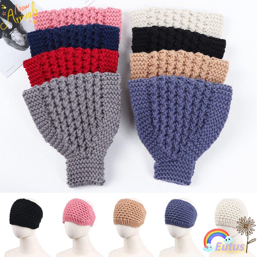EUCA Khăn Turban Đan Len Giữ Ấm Mùa Đông Cho Bé Gái