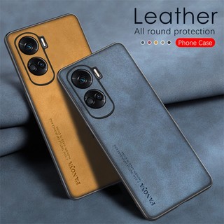 For honor 90 lite pro 90pro 90lite honor90 5g sheepskin lambskin pu leatehr phone case for honor 90 2023 Ốp điện thoại chống sốc silicon tpu mềm mại đơn giản