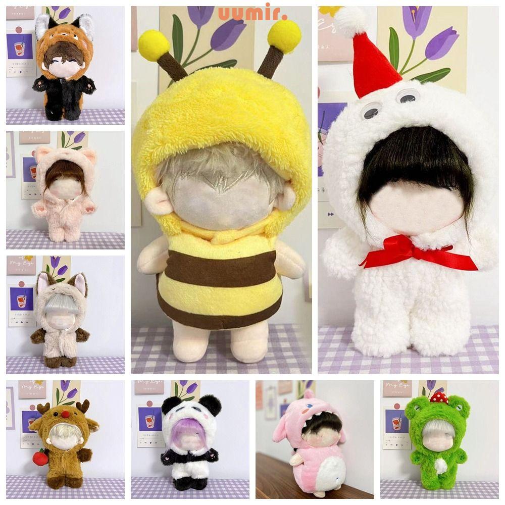 Bộ Áo Liền Quần Mini 20cm Bằng Vải Bông Hình Động Vật Cho Búp Bê UUMIR