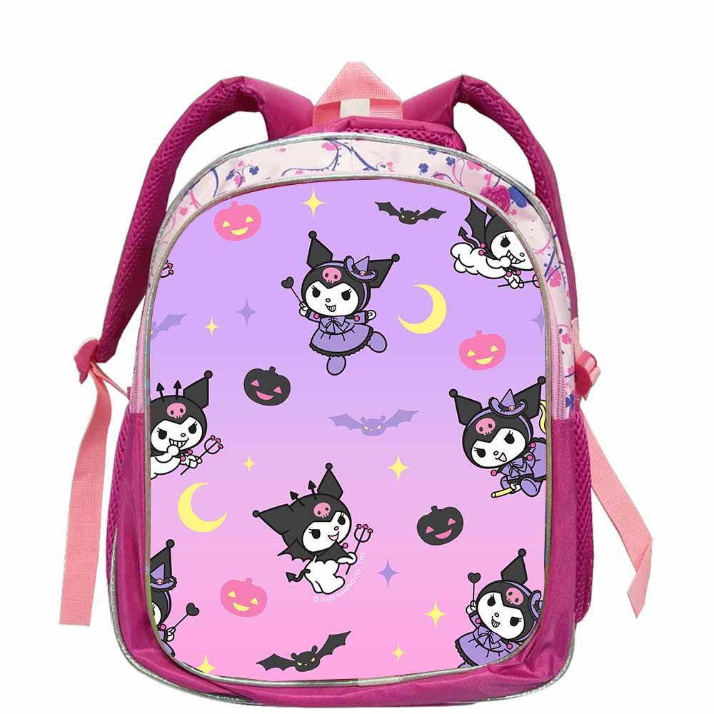 Ba lô sanrio kuromi dành cho nữ nam sinh viên dung tích lớn thoáng khí in cá tính túi xách nữ đa năng 1