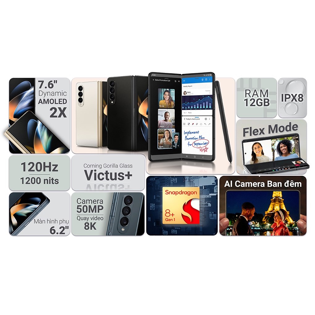 Điện thoại Samsung Galaxy Z Fold4 5G 512GB NEW SEAL