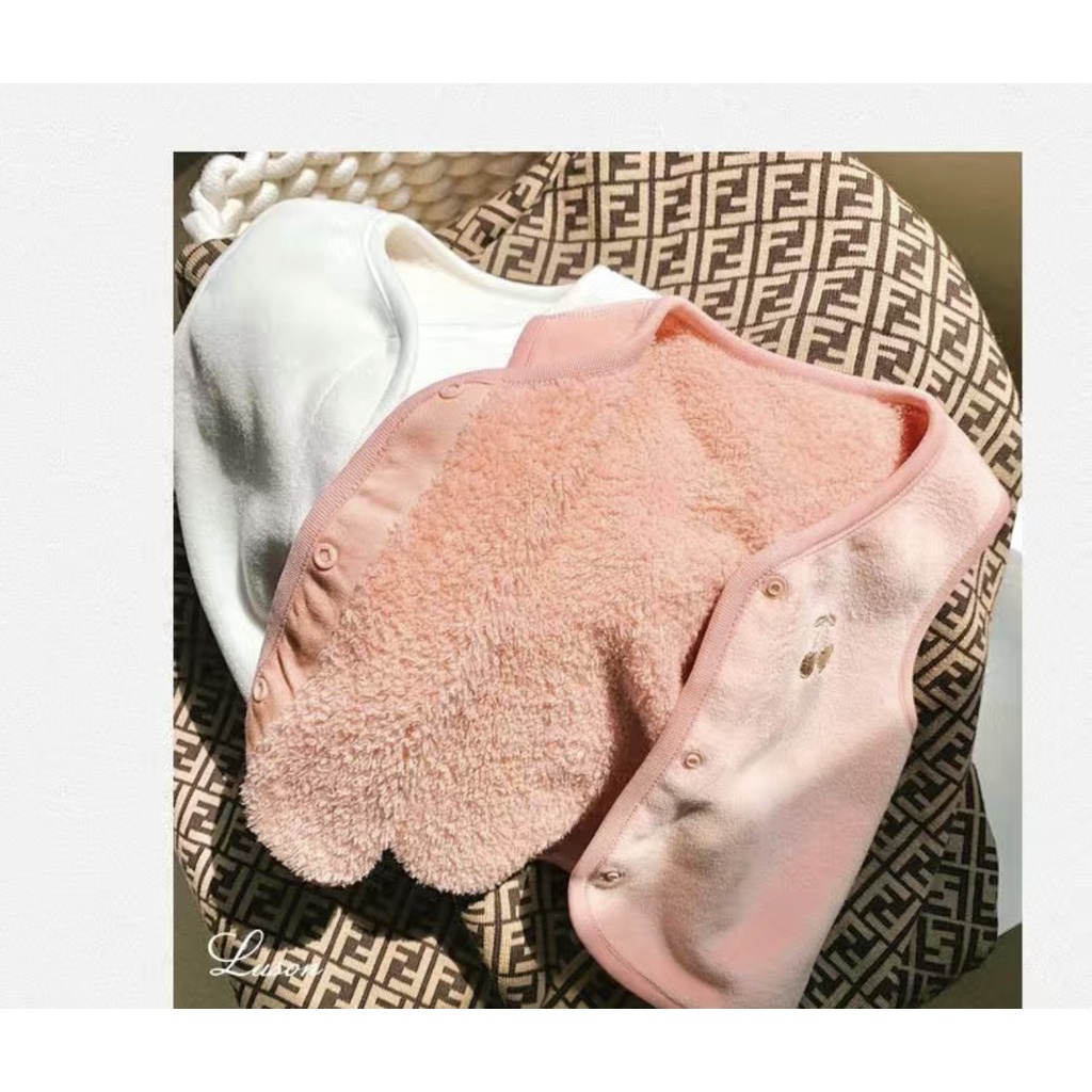 Áo ghi lê nhung trần bông cho bé tải và bé gái từ 5kg đến 15kg