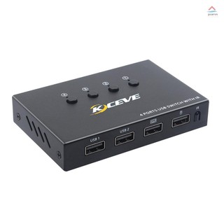 Bộ 4 dụng cụ chia 4 cổng usb kvm có công tắc cho máy in / chuột / bàn phím