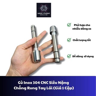 Gù nặng inox kiểu sh chống run tay lái đặc nguyên khối cây inox chống rung tay lái