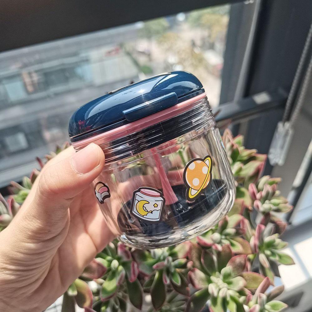 Hộp Đựng Đồ Chăm Sóc Răng Giả Bằng Nhựa Có Gương Soi Họa Tiết Hoạt Hình Dễ Thương