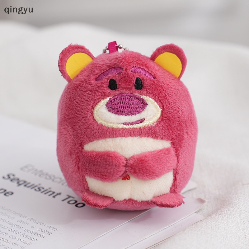 Mới 1 cái sang trọng dâu gấu búp bê túi xách mặt dây chuyền túi búp bê cặp đôi búp bê móc khóa đồ chơi sang trọng quà tặng nhồi bông đồ chơi sang trọng tốt