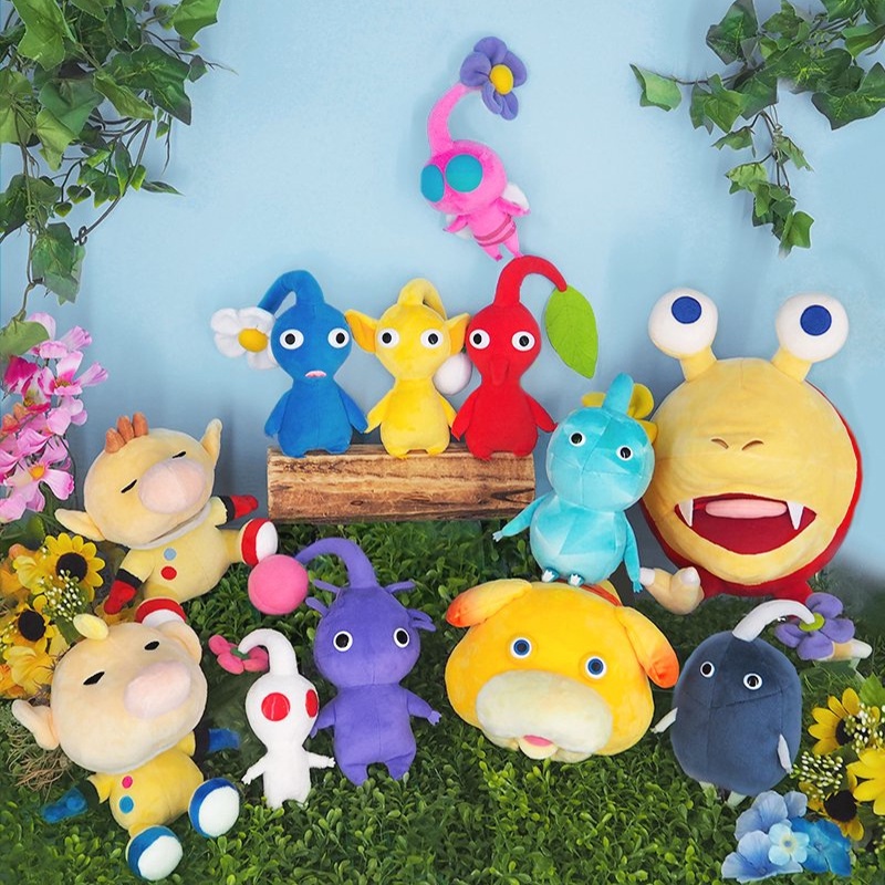 Búp Bê Nhồi Bông Pikmin All-Star Mềm Mại Màu Vàng Đỏ Xanh Dương Hoa Lá Bud Đáng Yêu Làm Quà Tặng Trang Trí Phòng